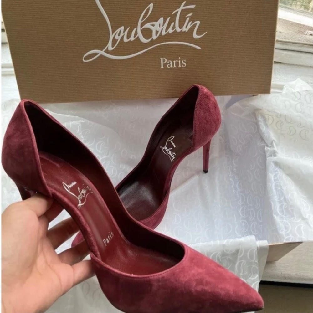 Christian Louboutin Women's Red Iriza Suede Pumps